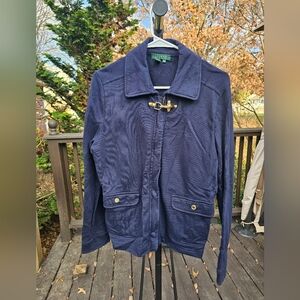 Lauren Ralph Lauren Navy Captains Jacket with Cool Clasp